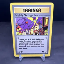 Pokemon 1st Edition Team Rocket Nightly Garbage Run 77/82 NS1 - Image 1