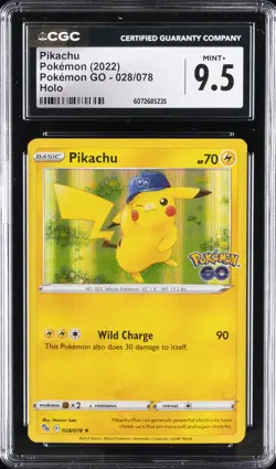 2022 POKEMON GO #027 PIKACHU CGC 9.5 - Image 1