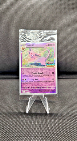 Espeon (Best Buy Exclusive) 086/197 Pokemon Obsidian Flames Stamped Sealed Promo - Image 1