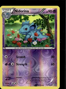 Pokemon Nidorina 67/160 Primal Clash Reverse Holo Uncommon - Image 1