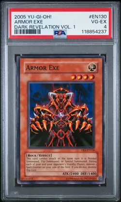 2005 YU-GI-OH! DARK REVELATION VOL. 1 #EN130 ARMOR EXE PSA 4 - Image 1