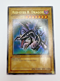 Vintage Yu-Gi-Oh! - Red-Eyes B. Dragon (LOB-070 Ultra Rare 1st Edition) MP/HP - Image 1