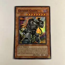 Yugioh Grinder Golem DP07-EN009 Super Rare 1st Edition LP - Image 1