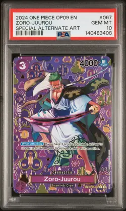 2024 ONE PIECE OP09-EMPERORS IN THE NEW WORLD #067 ZORO-JUUROU PSA 10 - Image 1