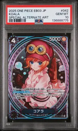 2025 ONE PIECE JPN EB03-EXTRA BOOSTER -ONE PIECE HEROINES ED- #042 KOALA PSA 10 - Image 1
