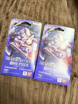 Two (2) One Piece TCG The Azure Sea's Seven Sleeved Booster OP-14 English SEALED - Image 1