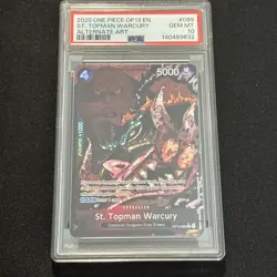 2025 ONE PIECE OP13-CARRYING ON HIS WILL ALTERNATE ART ST. TOPMAN WARCURY PSA 10 - Image 1