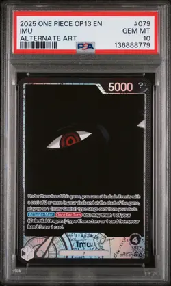 2025 ONE PIECE OP13-CARRYING ON HIS WILL ALTERNATE ART #079 IMU PSA 10 - Image 1