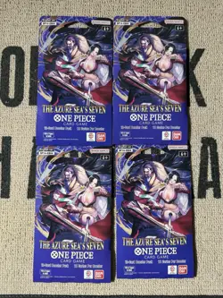 (4) One Piece TCG: The Azure Sea's Seven Sleeved Booster OP-14 English - Image 1