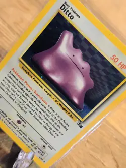 Ditto 3/62 Fossil Pokemon Card Holo WOTC TCG LP NM - Image 4