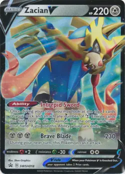 Holo Zacian V SWSH018 Promo SWSH: Sword & Shield Promo Cards - Image 1