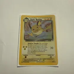 Pokemon TCG 2002 Legendary Collection Dark Raichu Holo Rare Card 7/110 - Image 2