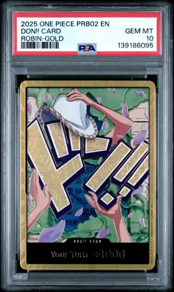 2025 ONE PIECE PRB02 NICO ROBIN-GOLD DON!! CARD PSA 10 - Image 1