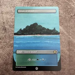 Tropical Island - Custom Art MTG Magic The Gathering Playtest Card - Image 1