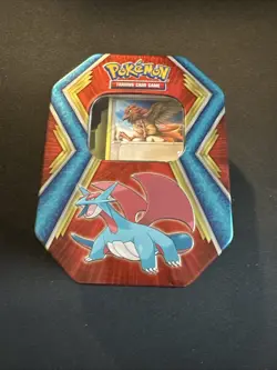 100+ Pokemon Card Lot W/ Salamence Tin, Coins, Dice - Image 1