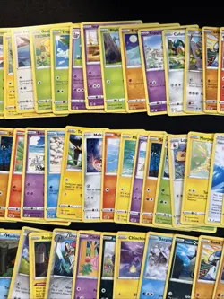 100+ Pokemon Card Lot W/ Salamence Tin, Coins, Dice - Image 5