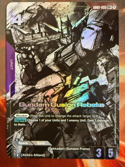 Gundam TCG Card Game Dual Impact GD02-055 LR+ Gundam Gusion Rebake Alt Art - Image 1