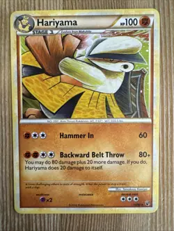 Hariyama 14/90 Pokemon Undaunted HS Regular Rare Card LP - Image 1