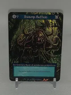 Sorcery Contested Realm: Alpha Swamp Buffalo Sample Card - Image 1