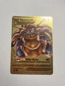 RARE Blastoise VMAX Gold Foil Fan Art Display Card NM - Image 1
