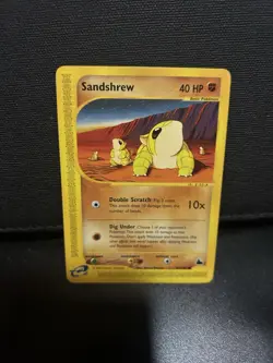 Pokemon Sandshrew Card 92/144 Skyridge Regular NM Condition - Image 1
