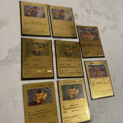 Pokemon TCG Gold Cards Pikachu Edits Immaculate Condition With Free Sleeve - 8 - Image 1