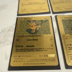 Pokemon TCG Gold Cards Pikachu Edits Immaculate Condition With Free Sleeve - 8 - Image 3