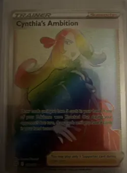 Cynthia's Ambition 178/172 - Brilliant Stars Secret Rainbow Rare Pokemon Card NM - Image 1