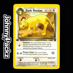 Pokemon TCG - Dark Persian 42/82 1st Edition - Vintage Card - Team Rocket (LP) - Image 1