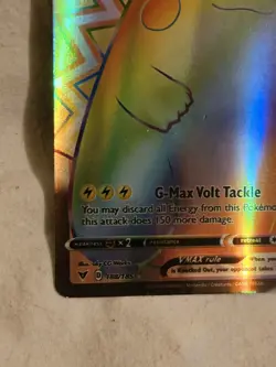 Pikachu VMAX Gigantamax G-Max Volt Tackle 188/185 Ultra Rare Pokemon Card NM TCG - Image 2