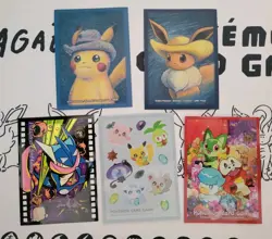 Pokemon Center 5 Individual Card Sleeves Pikachu Eevee Vulpix Assortment - Image 1