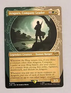 Aragorn Company Leader Showcase MTG Magic the Gathering Card NM Near Mint LTR - Image 1