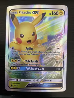 Pokemon TCG Black Star Promo Pikachu GX SM232 Holo Card 2019 - Image 1