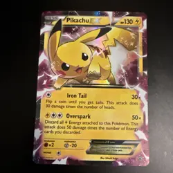 Pikachu EX XY84 Black Star Promo Pokemon Card - MP - Image 2