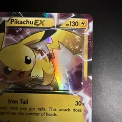 Pikachu EX XY84 Black Star Promo Pokemon Card - MP - Image 5