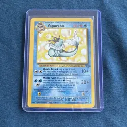 Vaporeon 28/64 Jungle Unlimited Regular Rare - Pokemon TCG WOTC Card LP - Image 1