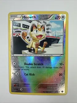 Meowth 80/99 Common Reverse Holo Next Destinies Pokemon Card LP/MP - Image 1