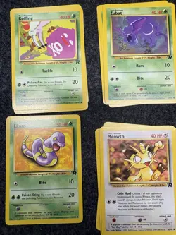 Vintage Pokemon Team Rocket Lot 35 Cards WOTC 1999 Dark Koffing Zubat Dratini - Image 2