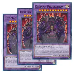 Yugioh - Despian Proskenion x 3 - 1st Edition NM - Plus Free Holographic Card - Image 1