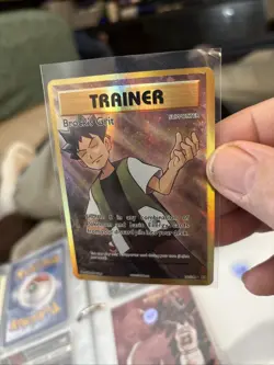 Brock's Grit 107/108 Evolutions Holo Full Art Ultra Rare Pokemon Card LP NM G108 - Image 2