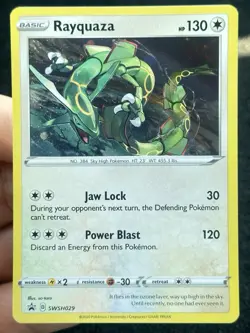 Rayquaza SWSH029 Promo - LP - NM - Pokemon TCG Card - Image 1