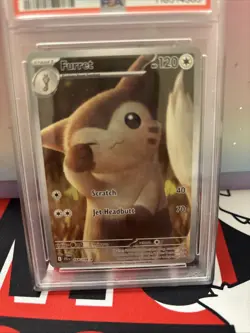 Pokemon TCG Journey Together Furret Illustration Rare Card 168/159 SV09 PSA 10 - Image 3