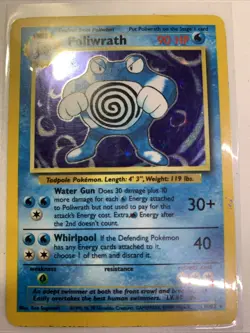 Pokemon TCG Cards Poliwrath 13/102 Base Set Holo Rare NM/LP - Image 1