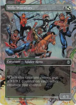 Web-Warriors (Borderless) U Marvel's Spider-Man 203 NM Foil MTG - Image 1