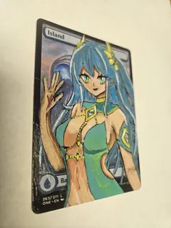 Hand Painted MTG Alter Full Art Island - Waifu Anime Fan Art By MTGhoarder - Image 3
