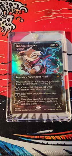 Ral, Crackling Wit (Borderless) (Raised Foil) Bloomburrow Foil - Image 3