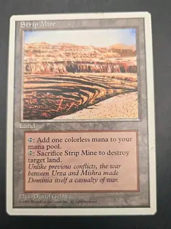 Strip Mine Core Set 4th Edition MTG Regular Moderately Played - Image 1