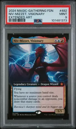 2024 MTG FOUNDATIONS EXTENDED ART #482 NIV-MIZZET, VISIONARY PSA 9 - Image 1