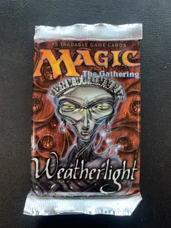 Magic The Gathering MTG Weatherlight Factory Sealed Unopened Booster Pack #1 - Image 1