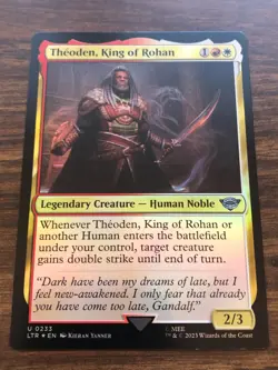 Magic the Gathering MTG Lord of the Rings Theoden, King of Rohan 233 FOIL NM+ - Image 1
